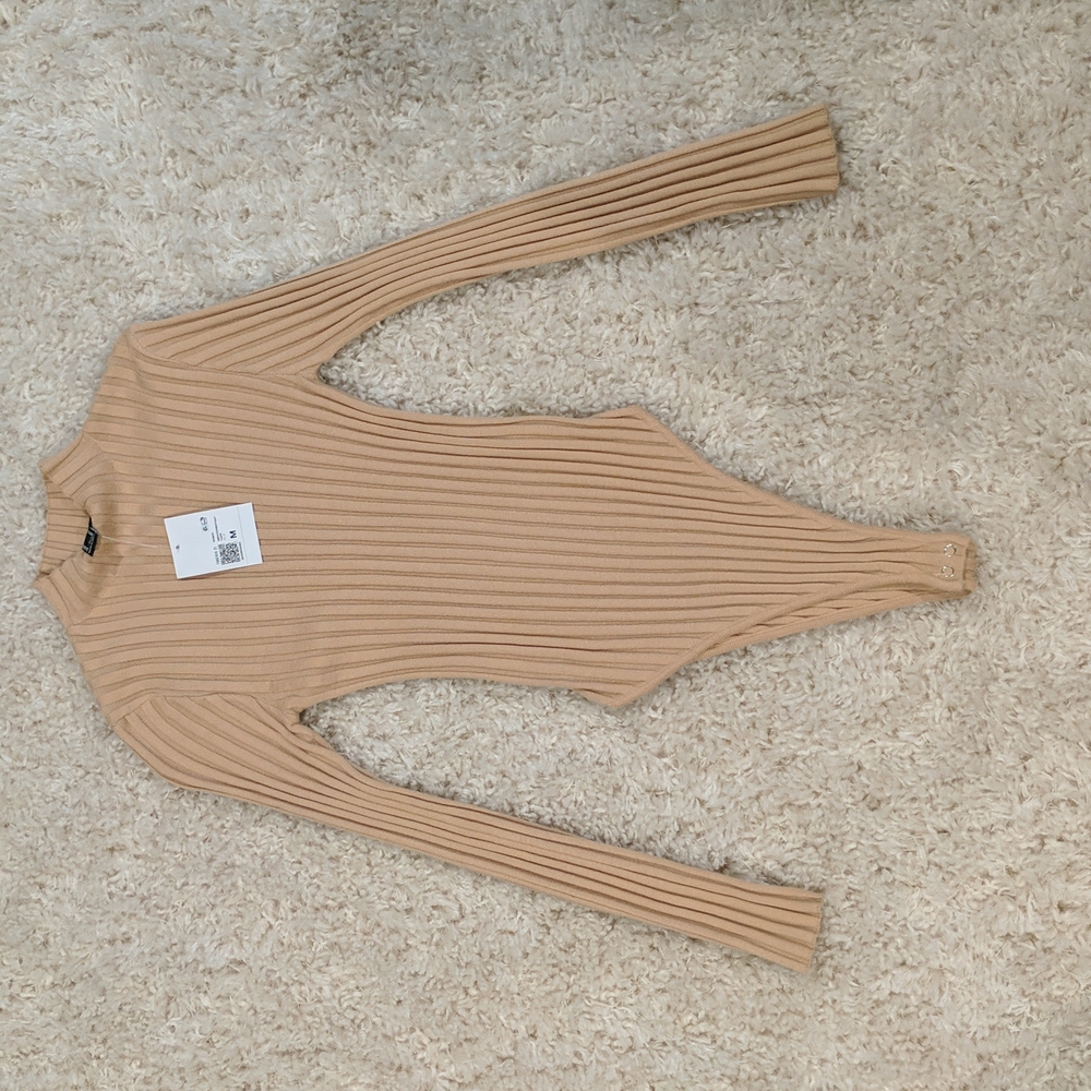 COPY - Forever 21 Taupe ribbed bodysuit